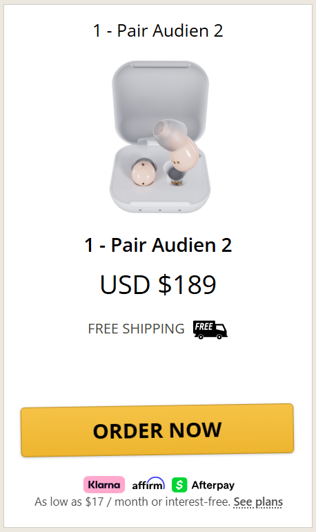 Audien Hearing Aids pricing